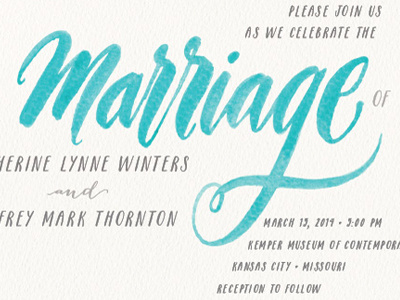 Marriage Lettering brush lettering calligraphy hand lettering lettering marriage watercolor wedding invitation