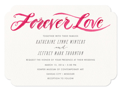 Forever love brush lettering calligraphy hand lettering lettering love watercolor wedding invitation