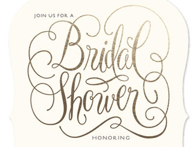 Flourished Bridal Shower Invitation