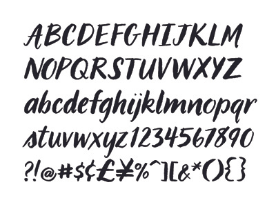 Brushy font