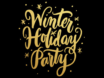 Gold Tie Affair brush lettering calligraphy gold golden hand lettering holidays lettering party winter