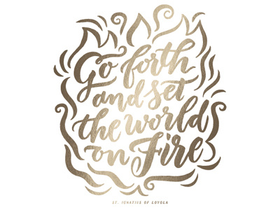 Go Forth gold hand lettering inspirational lettering motivational quote type typography