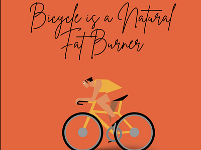 Bicycle- The Safest Calorie Burner design graphic design illustration logo ui ux vector