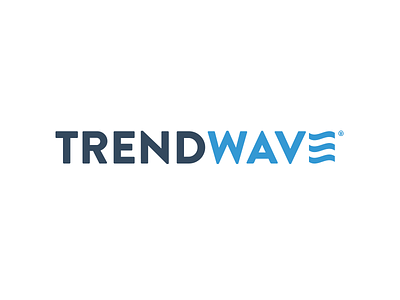 Trendwave Logo blog blue branding logo logotype trend trending typo wave wavy