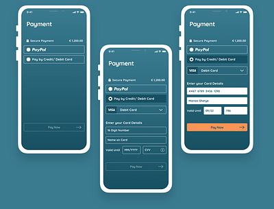 Daily UI #002 mobile payment page ui ux