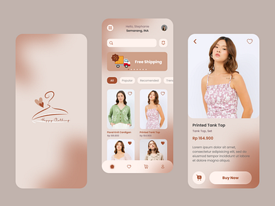 Happy Clothing - Fashion Marketplace App - UI Design