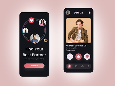 DateMe! - Dating App UI Design dating dating app dating online love love alarm