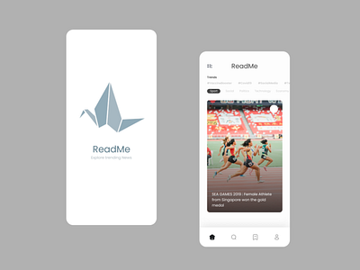 ReadMe - News App - UI Design android ui mobile ui news news app news mobile app