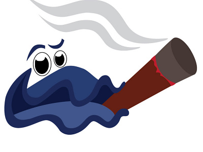 smoking oyster logo branding design illustration logo vector