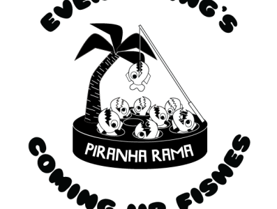 Piranha Rama T-shirt concept band branding clothing design illustration music vector