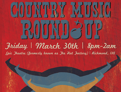 Country Round Up Poster Design design illustration nonprofit poster vector