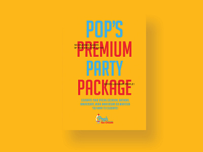 Pop's Premium Party Package Postcard brand branding clean color colorpalette colorwork design flat grid griddesign gridwork identity layout layoutdesign layouts lettering logo type typography vector