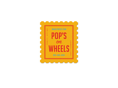 Pop's on Wheels Stamp