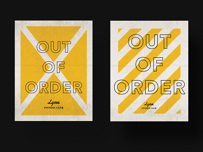 Lynx 'Out of Order' Signage art brand branding character clean color design designer flat graphic grid identity illustration illustrator layout lettering logo type typography vector