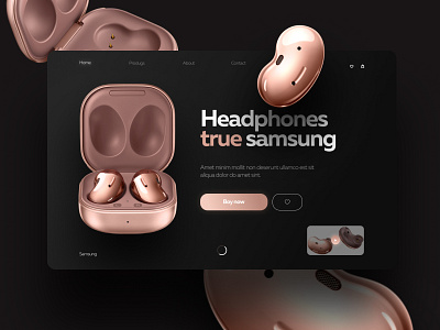 Landing PageHeadphones Samsung design ui uiux ux