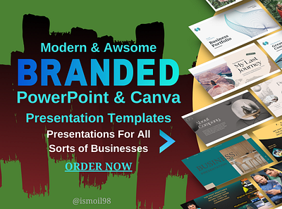 Professional, Modern Branded Presentation for your projects branded presentation branding canva canva presentation design graphic design illustration logo presentation professional presentation