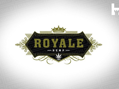 Royale Hemp Vector Logo Template 420 cannabis cannabis branding cannabis logo logo royal royale template vintage weed