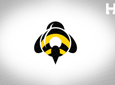 Bumble Bee Vector Logo Template bee branding bumblebee design gold logo minimallogo template vector