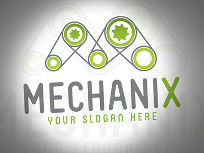 Mechanix Game Engine Logo Template engine game engine gamer gaming gears green logo template ps3 ps4 xbox