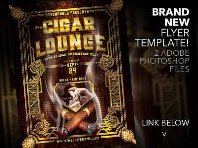 CIGAR LOUNGE FLYER TEMPLATE