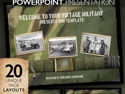 Vintage Military Powerpoint Presentation