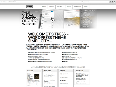 TRESS | WordPress Theme Simplicty creative multipurpose one page portfolio responsive retina seo wild west theme corporate woocommerce wordpress wordpress theme