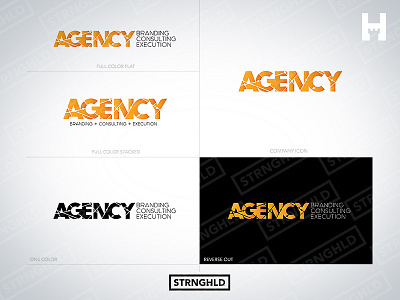 Agency - Vector Logo template advertising agency brand branding brandmark bright clean logo stronghold