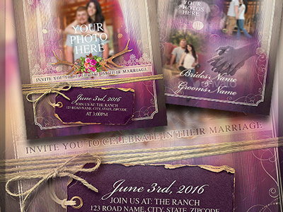 Vintage Lace Save The Date Flyer Template