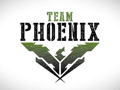 Phoenix Military Logo Template badge logo military navy ops parachute paratrooper phoenix stronghold swat team