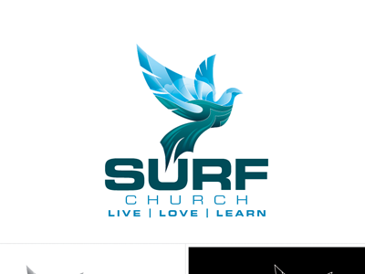 Surf Church Logo bible bird church dove sermon surf surf church waves