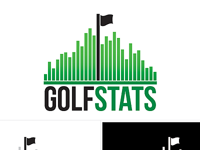 Gold Stats Logo course fore golf golfball irons sand trap statistics stats tiger woods