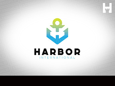 Anchor Logo Template branding brand logo thick crisp colorful minimal clean stylish bold anchor