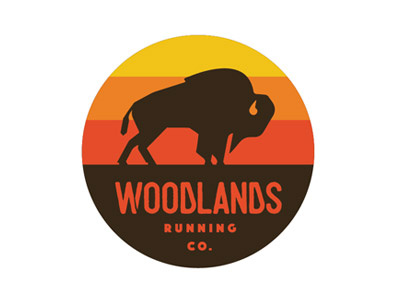 Woodlands Running Co. branding buffalo logo mountains oregon pnw retro runners running group trail running trails vintage
