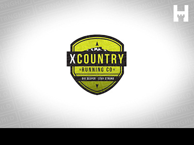 Running Company Logo Template logo minimal mountain runners running trail