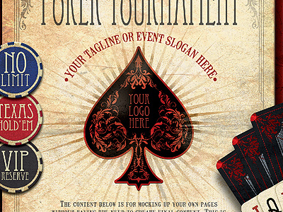 Vintage Poker Flyer Template