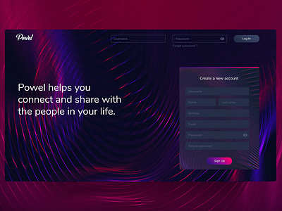 Powel Social Media Landing Page