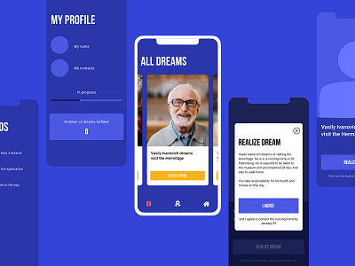App for the fulfillment of wishes aftereffects animation app challenge design design app figma product design ui uiux ux vr