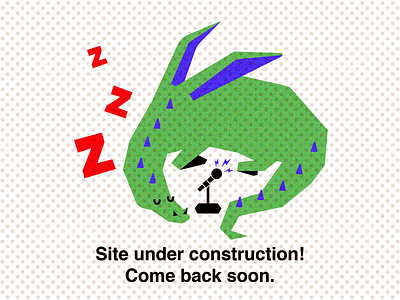 Under Construction! character design dragon drawing illustration vector vectorart web