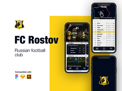 FC Rostov app branding design dribbble fc figma football goal hello dribbble mobile mobile app mobile design mobile ui rostov shot ux web