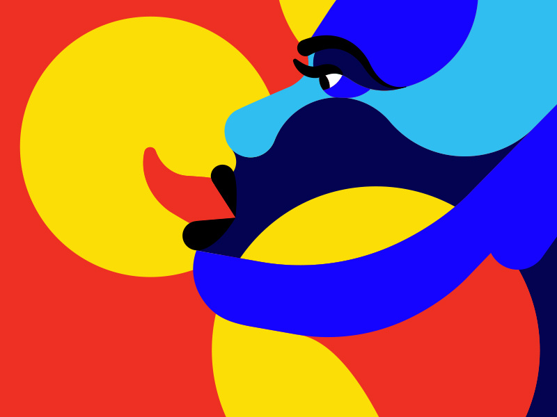 Tongue sexy colorful vector illustration