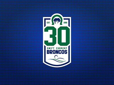 Swift Current Broncos 30th Anniversay Patch