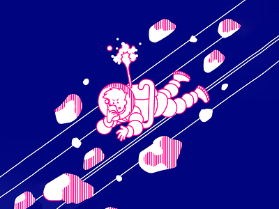 Astronaut astronaut lines pattern space vector