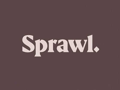 Sprawl Wordmark brand custom type geometic lettering logo logotype p serif sharp w wordmark