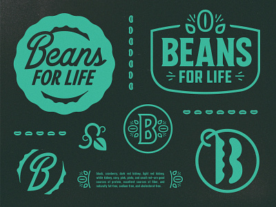 Beans for Life agriculture badge beans farming icon identity design leaf legume life lineart lockup logo plant pod symbol vegetable vine