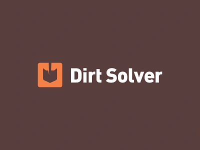 Dirt Solver Logo app construction dig dirt flatdesign fox icon logistics company logo shovel smart solving symbol