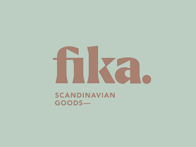 Fika Logo display font fika geometric goods ligatures logo modern scandinavian serif typogaphy wordmark