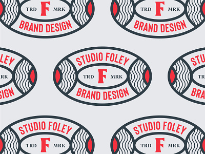 Secondary Foley marks badge brand identity icon linework logo oval studio wave