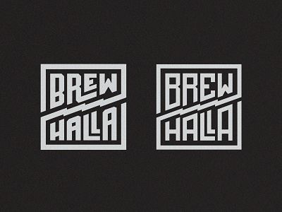 Brewhalla Logo badge design box brew brewery brewhalla custom font custom type lightning logo monospace north dakota stamp typedesign