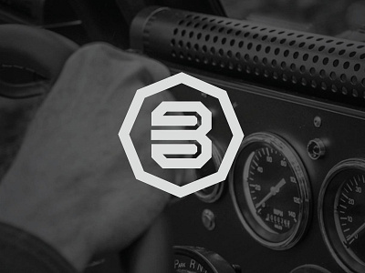 Bollinger Logo b badge branding electric icon lockup logo plug in symbol truck
