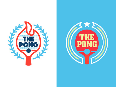 Ping Pong-a-Thon banner flame logo paddle ping pong